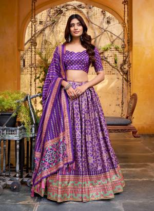 Looking These Party Wear Lehenga Choli in Fine Colored. These Lehenga And Blouse Are Tassar Silk And Dupatta Are Fabricated On Tassar Silk Fabriced. It is Beautified With Designer Sparkle Printed.