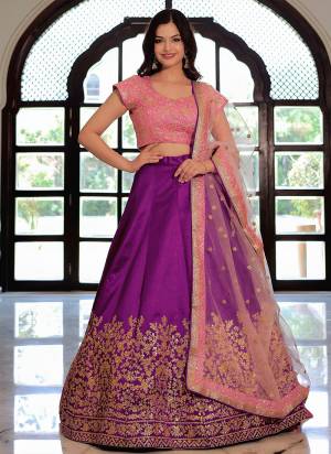 For A Designer Look,Grab These Lehenga Choli in Fine Colored.These Lehenga And Blouse Are Fabricated On Mulberry Silk Pair With Dupatta Are Soft Net.Its Beautified With Dori,Jari,Sequance Embroidery Work.