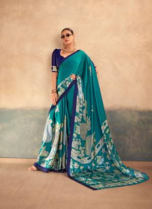 Looking These Festive And Party Wear Saree in Fine Colored.These Saree And Blouse is Fabricated On Satin Silk.Its Beautified With Designer Kalamkari Printed.