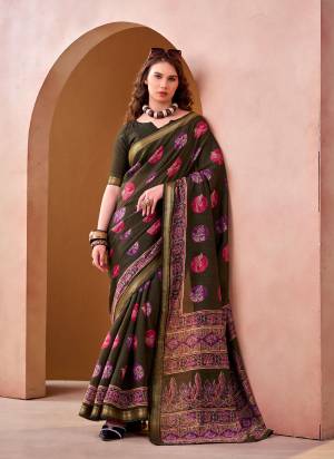 Looking These Festive And Party Wear Saree in Fine Colored.These Saree And Blouse is Fabricated On P V Chanderi.Its Beautified With Woven Jari Border Designer Printed.