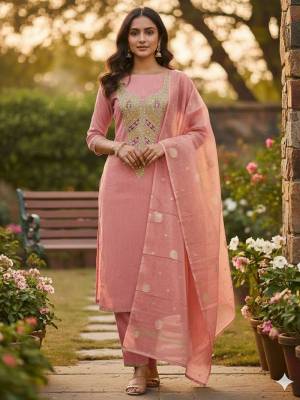 Garb These Disigner Suit in Fine Colored Pair With Bottom And Dupatta.These Top Are Kasha Simmer Jacquard And Dupatta Are Fabricated On Kasha Simmer Jacquard Pair With Santoon Bottom.Its Beautified With Woven Designer With Embroidery Work.