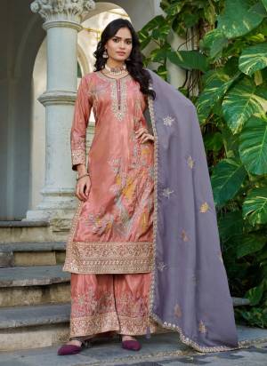 Attractive These Party Wear Free Size Stitched Plazzo Suit in Fine Colored Pair With Dupatta.These Top And Dupatta Are Simmer And Bottom Are Simmer And Pair With Crepe Inner.Its Beautified With Designer Embroidery,Hand Work.