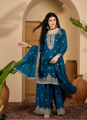 Looking These Suit in Fine Colored Pair With Bottom And Dupatta.These Top Are Chinon Silk And Bottom Are Fabricated On Chinon Silk Pair With Chinon Silk Dupatta.Its Beautified With Heavy Designer Embroidery Work.