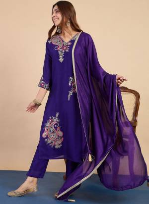 Garb These Beautiful Readymade Suits With Dupatta.These Suit is Fabricated On Top Are Silk Blend And Bottom Are Silk Blend And Silk Blend Dupatta .Its Beautified With Designer Embroidery Work.