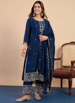 Garb These Beautiful Readymade Suits With Dupatta.These Suit is Fabricated On Top Are Silk Blend And Bottom Are Silk Blend And Silk Dupatta .Its Beautified With Designer Embroidery Work.