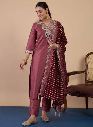Garb These Beautiful Readymade Suits With Dupatta.These Suit is Fabricated On Top Are Silk Blend And Bottom Are Silk Blend And Silk Dupatta .Its Beautified With Designer Embroidery Work.