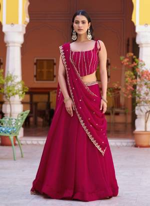 Looking These Party Wear Lehenga Choli in Fine Colored. These Lehenga And Blouse Are Fendy Silk And Dupatta Are Fabricated On Fendy Silk Fabriced. It is Beautified With Designer Sequance,Thread Embroidery Work.