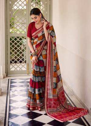 Looking These Festive And Party Wear Saree in Fine Colored.These Saree And Blouse is Fabricated On Viscose Chanderi.Its Beautified With Woven Temple Border With Designer Printed.