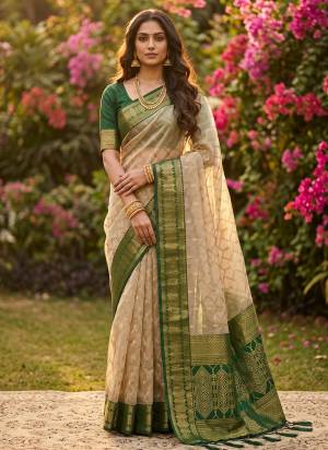 Looking These Fastive And Party Wear Saree in Fine Colored.These Saree And Blouse is Fabricated On Cotton.Its Beautified With Woven Jari Designer.