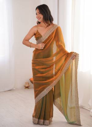 Garb These Fancy Party Wear Saree in Fine Colored.These Saree Are Fendy Satin And Blouse is Fendy Satin Fabricated.Its Beautified With Embroidery Lace Border Work.