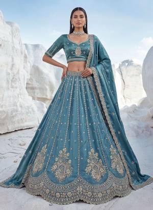 For A Fancy Designer Look,Grab These Lehenga Choli With Dupatta in Fine Colored.These Lehenga And Choli Are Silk And Dupatta Are Fabricated On Silk Pair.Its Beautified With Fancy Heavy Jari,Sequance Embroidery Work. 