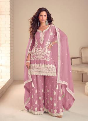 Attractive These Party Wear Free Size Stitched Plazzo Suit in Fine Colored Pair With Dupatta.These Top And Dupatta Are Chinon And Bottom Are Chinon And Pair With Santoon Inner.Its Beautified With Designer Embroidery Work.