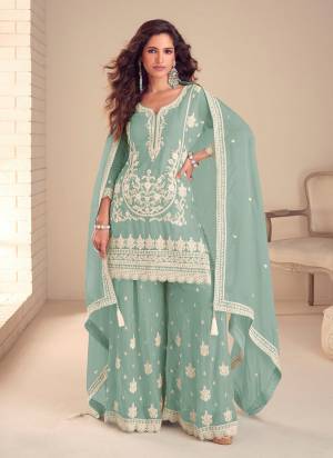 Attractive These Party Wear Free Size Stitched Plazzo Suit in Fine Colored Pair With Dupatta.These Top And Dupatta Are Chinon And Bottom Are Chinon And Pair With Santoon Inner.Its Beautified With Designer Embroidery Work.