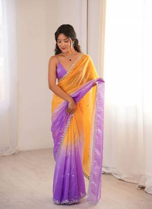 Looking These Party Wear Saree in Fine Pedding Colored.These Saree Are Fendy Satin And Blouse is Fendy Satin Fabricated.Its Beautified With Pedding Color With Sequance Embroidery Work.