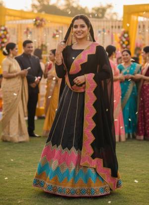 Looking These Party Wear Lehenga Choli in Fine Colored.These Lehenga And Choli Are Taffeta Silk And Dupatta Are Fabricated On Taffeta Silk Pair.Its Beautified With Designer Embroidery Work.