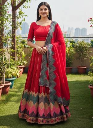 Looking These Party Wear Lehenga Choli in Fine Colored.These Lehenga And Choli Are Taffeta Silk And Dupatta Are Fabricated On Taffeta Silk Pair.Its Beautified With Designer Embroidery Work.