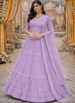 Looking These Party Wear Lehenga Choli in Fine Colored.These Lehenga And Choli Are Net And Dupatta Are Fabricated On Net Pair.Its Beautified With Designer Embroidery Work.