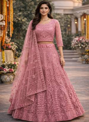 Looking These Party Wear Lehenga Choli in Fine Colored.These Lehenga And Choli Are Net And Dupatta Are Fabricated On Net Pair.Its Beautified With Designer Embroidery Work.