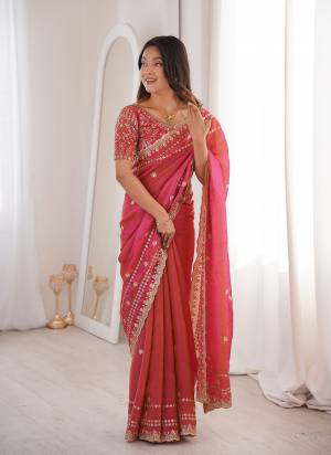 Looking These Fancy Party Wear Saree in Fine Colored.These Saree Are Fendy Satin And Blouse is Fendy Satin Fabricated.Its Beautified With Sequance Embroidery Work.