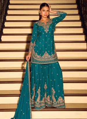 Attractive These Party Wear Free Size Stitched Plazzo Suit in Fine Colored Pair With Dupatta.These Top And Bottom Are Chinon And Dupatta Are Chinon And Pair With Santoon Inner.Its Beautified With Designer Heavy Embroidery Work.