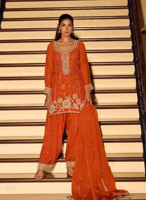 Attractive These Party Wear Free Size Stitched Plazzo Suit in Fine Colored Pair With Dupatta.These Top And Bottom Are Chinon And Dupatta Are Chinon And Pair With Santoon Inner.Its Beautified With Designer Heavy Embroidery Work.