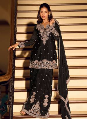Attractive These Party Wear Free Size Stitched Plazzo Suit in Fine Colored Pair With Dupatta.These Top And Bottom Are Chinon And Dupatta Are Chinon And Pair With Santoon Inner.Its Beautified With Designer Heavy Embroidery Work.