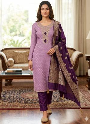 Garb These Disigner Suit in Fine Colored Pair With Bottom And Dupatta.These Top Are Simmer Butti And Dupatta Are Fabricated On Banarasi Pair With Santoon Bottom.Its Beautified With Woven Butti Designer With Embroidery Work.