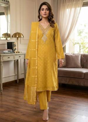Garb These Disigner Suit in Fine Colored Pair With Bottom And Dupatta.These Top Are Simmer Butti And Dupatta Are Fabricated On Simmer Pair With Santoon Bottom.Its Beautified With Woven Butti Designer With Embroidery Work.