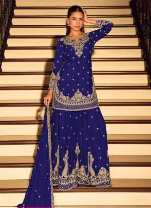 Attractive These Party Wear Free Size Stitched Plazzo Suit in Fine Colored Pair With Dupatta.These Top And Bottom Are Chinon And Dupatta Are Chinon And Pair With Santoon Inner.Its Beautified With Designer Heavy Embroidery Work.