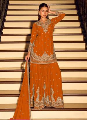 Attractive These Party Wear Free Size Stitched Plazzo Suit in Fine Colored Pair With Dupatta.These Top And Bottom Are Chinon And Dupatta Are Chinon And Pair With Santoon Inner.Its Beautified With Designer Heavy Embroidery Work.