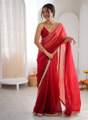 Attractive These Fancy Party Wear Saree in Fine Sheded Colored.These Saree Are Fendy Satin And Blouse is Fendy Satin Fabricated.Its Beautified With Sheded Color With Lace Border Designer.