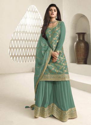 Attractive These Party Wear Free Size Stitched Plazzo Suit in Fine Colored Pair With Dupatta.These Top And Bottom Are Chinon And Dupatta Are Chinon And Pair With Crepe Inner.Its Beautified With Designer Embroidery Work.