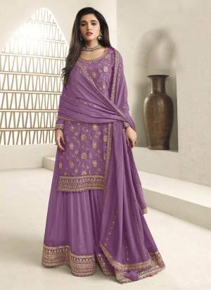 Attractive These Party Wear Free Size Stitched Plazzo Suit in Fine Colored Pair With Dupatta.These Top And Bottom Are Chinon And Dupatta Are Chinon And Pair With Crepe Inner.Its Beautified With Designer Embroidery Work.