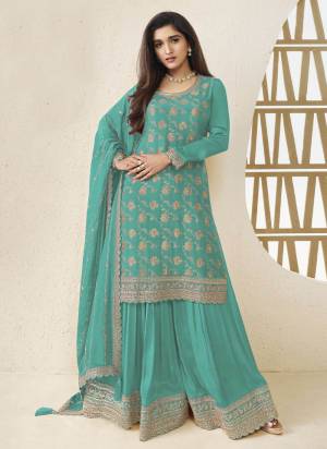 Attractive These Party Wear Free Size Stitched Plazzo Suit in Fine Colored Pair With Dupatta.These Top And Bottom Are Chinon And Dupatta Are Chinon And Pair With Crepe Inner.Its Beautified With Designer Embroidery Work.