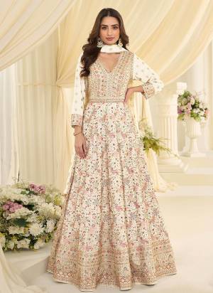 Looking These Party Wear Free Size Stitched Anarkali Suit in Fine Colored Pair.These Top And Dupatta Are Georgette Fabric.Its Beautified With Heavy Designer Embroidery With Zarkan Work.