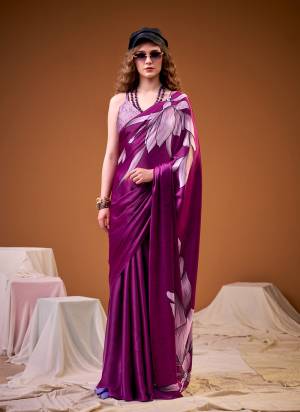 Looking These Festive And Party Wear Saree in Fine Colored.These Saree And Blouse is Fabricated On Satin Silk.Its Beautified With Designer Floral Printed.