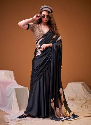 Looking These Festive And Party Wear Saree in Fine Colored.These Saree And Blouse is Fabricated On Satin Silk.Its Beautified With Designer Floral Printed.