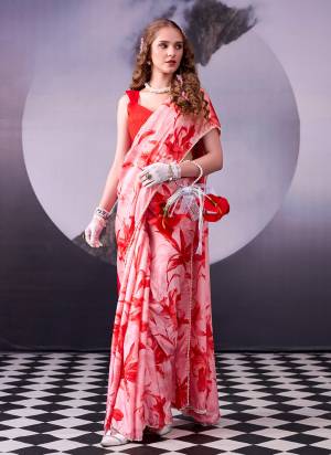 Garb These Festive And Party Wear Saree in Fine Colored.These Saree Are Satin Silk And Blouse is Fabricated On Banglori.Its Beautified With Designer Floral Printed With Pearl Lace Border.