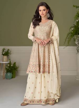 Attractive These Party Wear Free Size Stitched Plazzo Suit in Fine Colored Pair With Dupatta.These Top And Dupatta Are Georgette And Bottom Are Georgette.Its Beautified With Designer Embroidery,Hand Work.