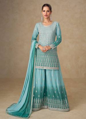 Attractive These Party Wear Free Size Stitched Plazzo Suit in Fine Colored Pair With Dupatta.These Top And Dupatta Are Georgette And Bottom Are Georgette.Its Beautified With Designer Embroidery Work.