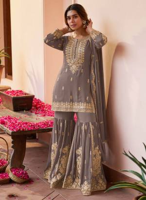 Looking These Party Wear Free Size Stitched Sharara Suit in Fine Colored Pair With Dupatta.These Top And Dupatta Are Chinon And Bottom Are Chinon.Its Beautified With Designer Embroidery,Hand Work.