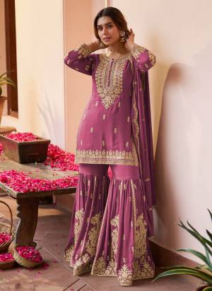 Looking These Party Wear Free Size Stitched Sharara Suit in Fine Colored Pair With Dupatta.These Top And Dupatta Are Chinon And Bottom Are Chinon.Its Beautified With Designer Embroidery,Hand Work.