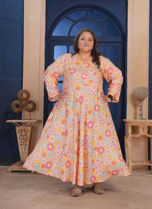 Garb These Beautiful Looking Readymade Plus Size Kurti.These Kurti is Fabricated On Rayon.Its Beautified With Designer Printed.
