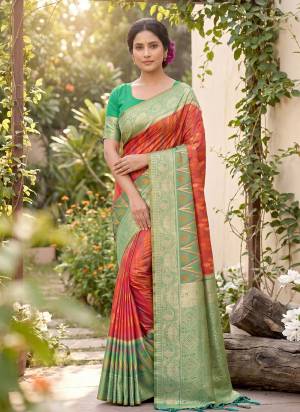 Garb These Fastive And Party Wear Saree in Fine Colored.These Saree And Blouse is Fabricated On Soft Silk.Its Beautified With Woven Resham Designer.