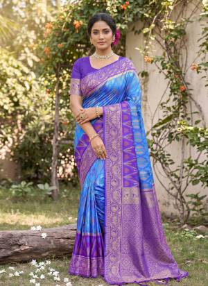 Garb These Fastive And Party Wear Saree in Fine Colored.These Saree And Blouse is Fabricated On Soft Silk.Its Beautified With Woven Resham Designer.