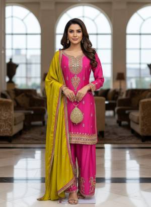 Garb These Designer Readymade Suit in Fine Colored Pair With Bottom And Dupatta.These Top Are Chinon And Dupatta Are Fabricated On Chinon Pair With Chinon Bottom.Its Beautified With Designer Codding,Sequance Embroidery Work.
