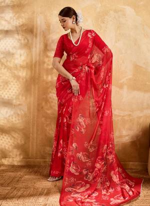 Looking These Fancy Party Wear Saree in Fine Colored.These Saree Are Georgette And Blouse is Georgette Fabricated.Its Beautified With Designer Floral Printed.