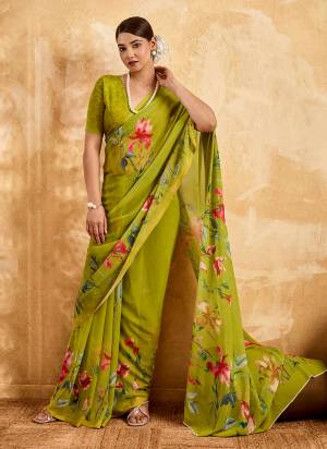 Looking These Fancy Party Wear Saree in Fine Colored.These Saree Are Georgette And Blouse is Georgette Fabricated.Its Beautified With Designer Floral Printed.