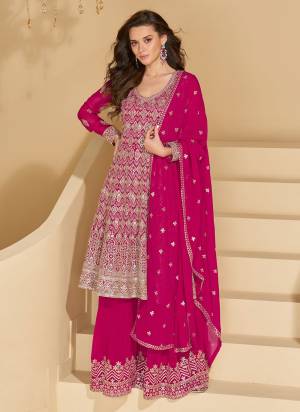 Attractive These Party Wear Free Size Stitched Plazzo Suit in Fine Colored Pair With Dupatta.These Top And Bottom Are Georgette And Dupatta Are Georgette Pair.Its Beautified With Designer Heavy Embroidery Work.