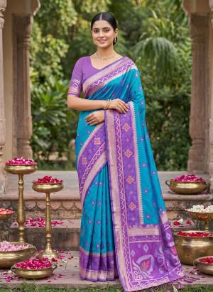 Garb These Fastive And Party Wear Saree in Fine Colored.These Saree And Blouse is Fabricated On Soft Silk.Its Beautified With Woven Resham Designer.